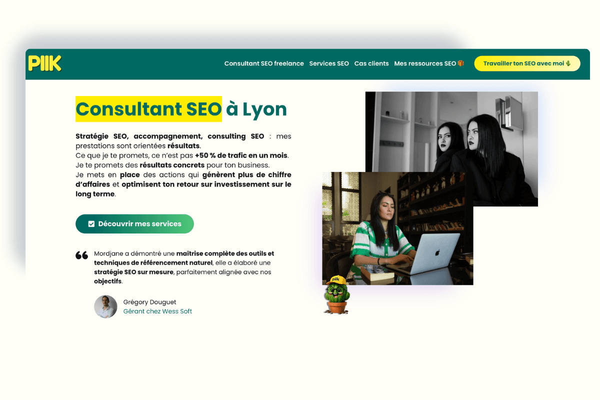 Réalisation site internet consultant SEO